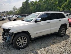 Jeep Grand Cherokee salvage cars for sale: 2016 Jeep Grand Cherokee Limited