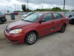 Salvage cars for sale from Copart Miami, FL: 2008 Toyota Corolla CE