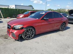 Salvage cars for sale from Copart Orlando, FL: 2019 Mercedes-Benz C300