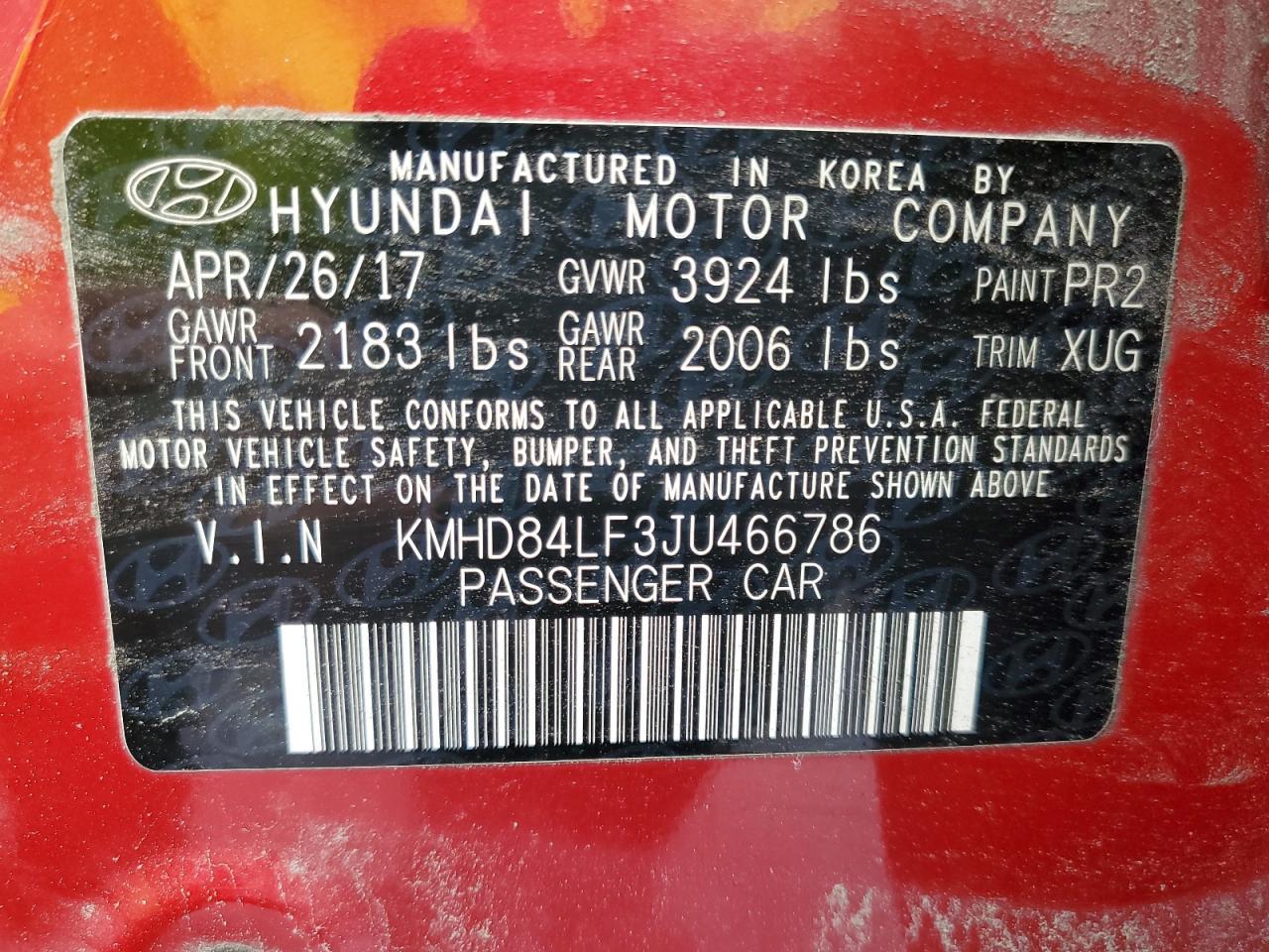 2018 Hyundai Elantra sel