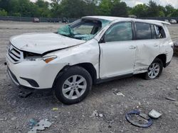 Salvage cars for sale from Copart Madisonville, TN: 2013 Toyota Highlander Base