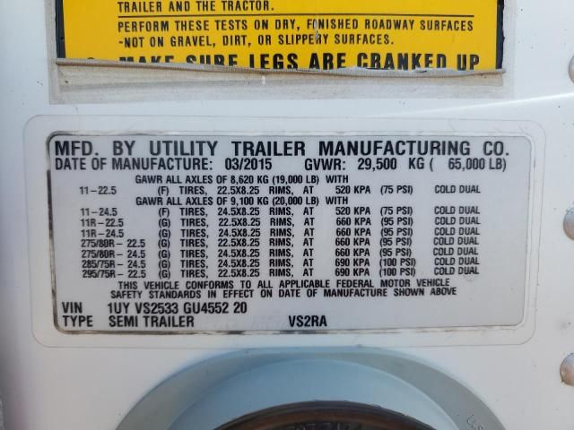 2016 Utility VS2RA