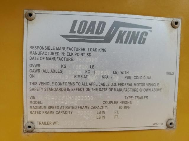 2021 Load King Trailer