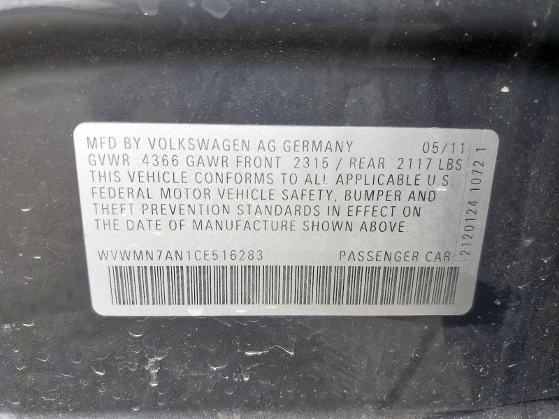 2012 Volkswagen Cc Sport