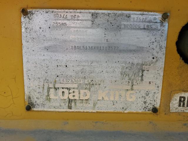 1992 Load King Lowboy Equipment Trailer