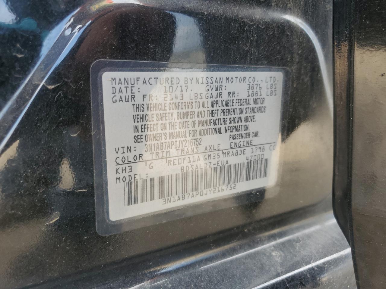 2018 Nissan Sentra s