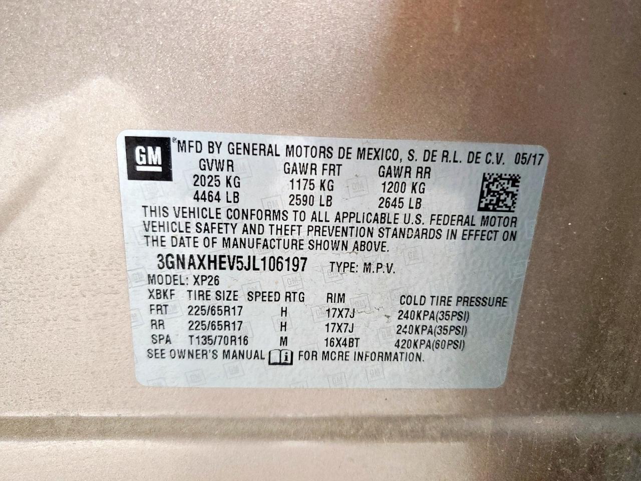 2018 Chevrolet Equinox ls