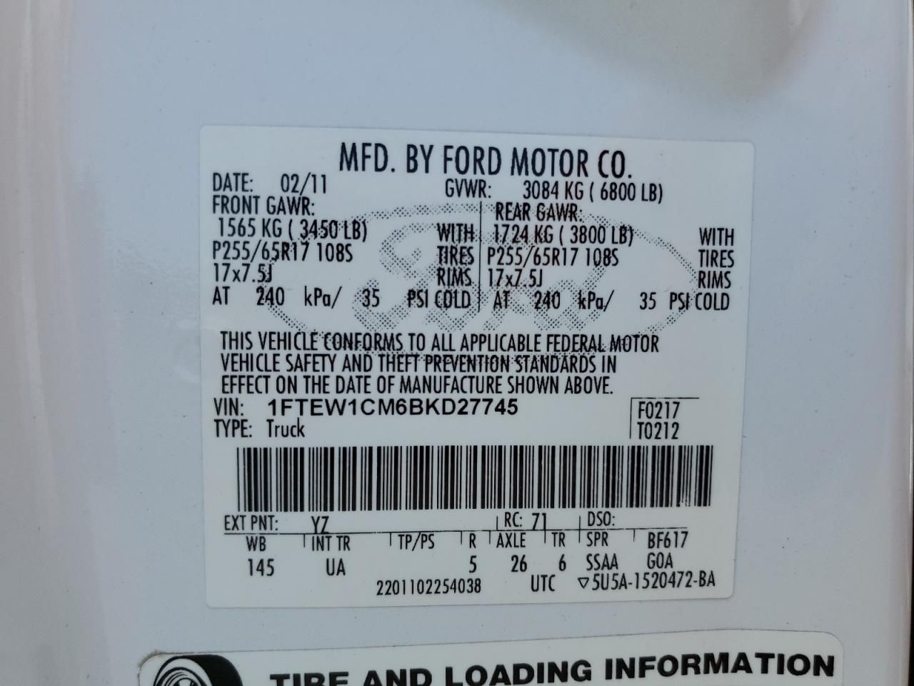 2011 Ford F150 Supercrew