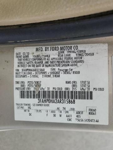 2010 Ford Fusion se