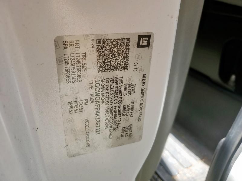 2019 Chevrolet Express G2500