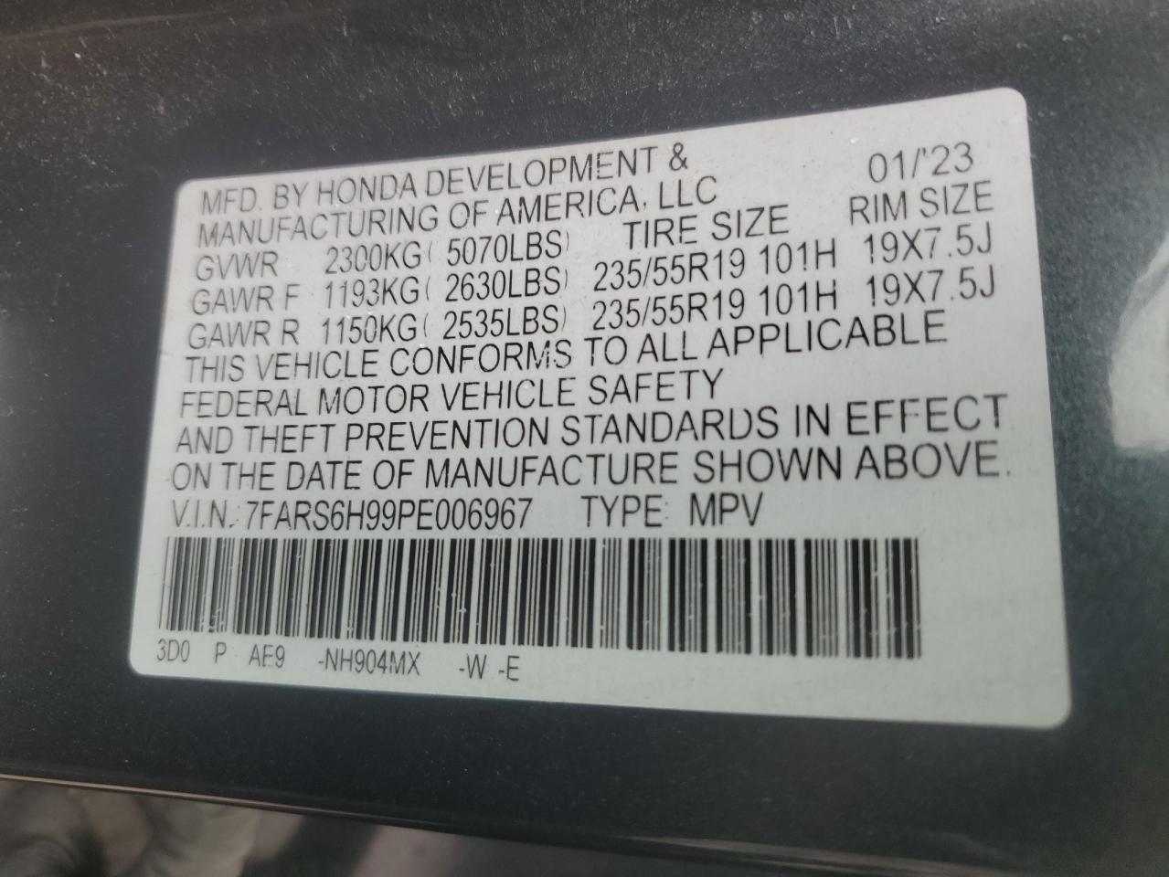 2023 Honda Cr-v Sport Touring
