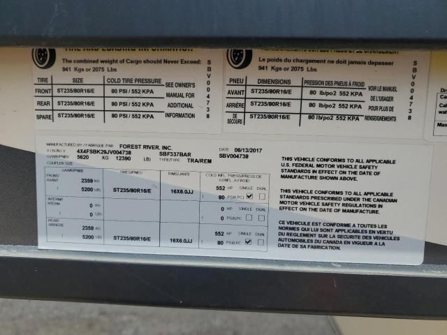 2018 Salem 5th Wheel