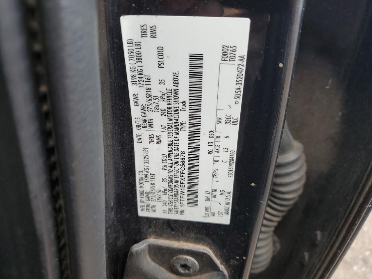 2015 Ford F150 Supercrew