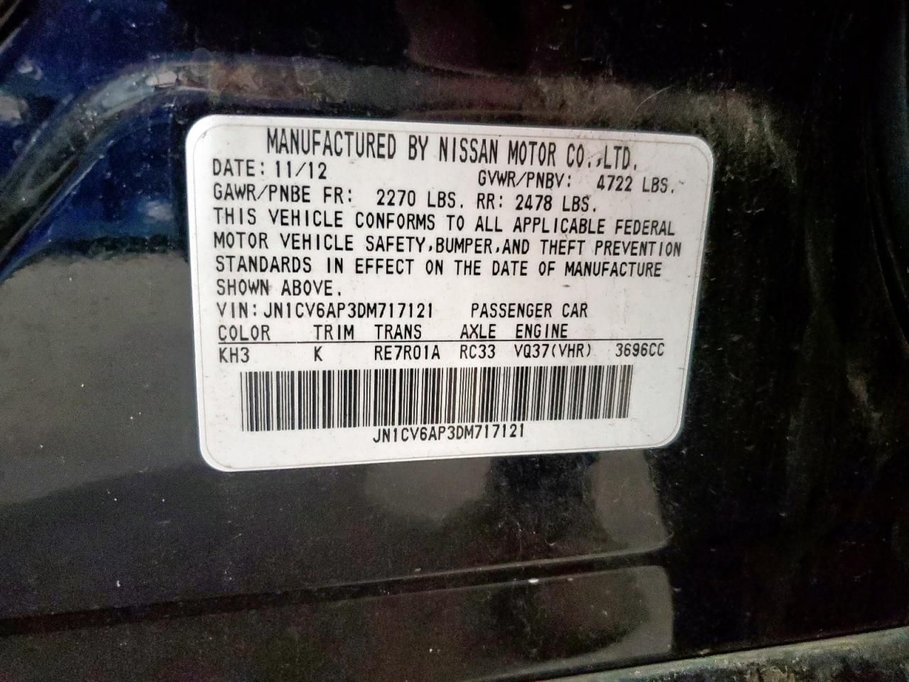 2013 Infiniti G37 Base