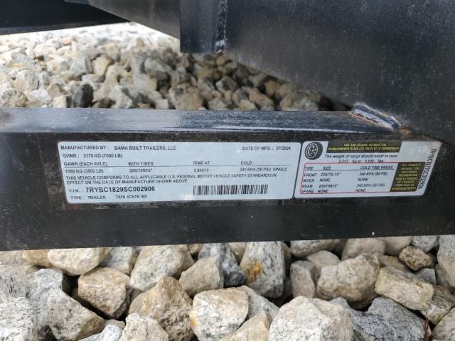 2025 Bama Built 7X184CH7KWF Equipment Trailer
