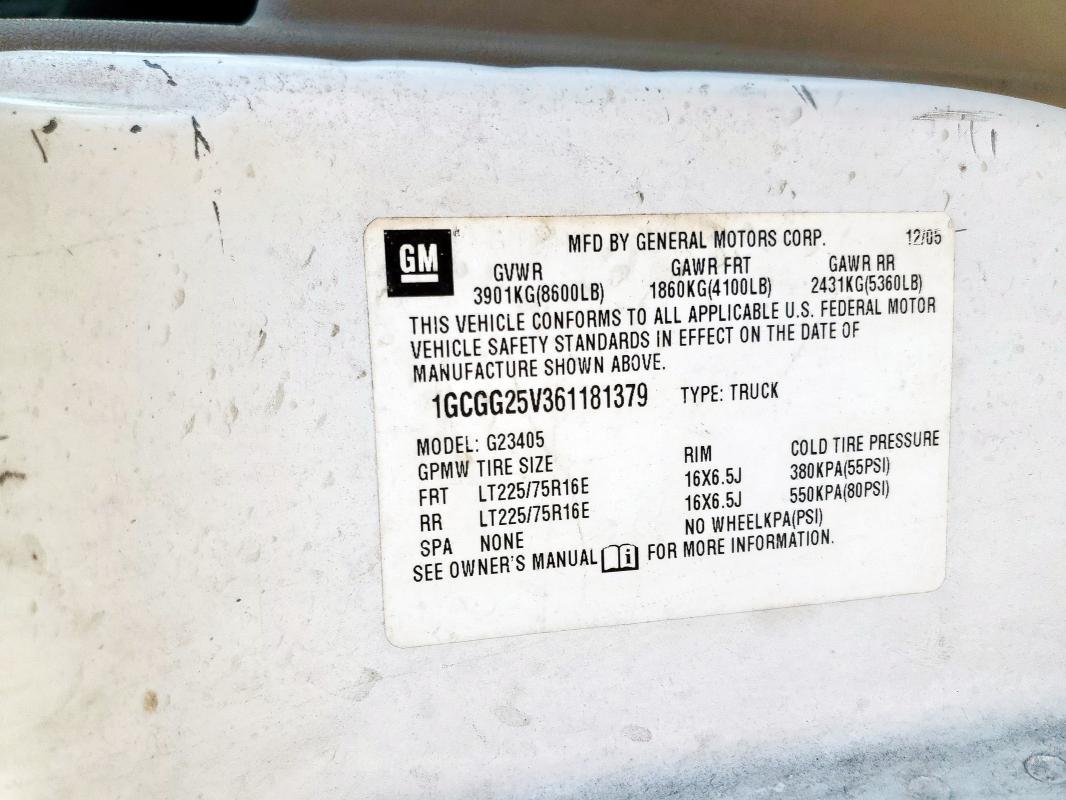 2006 Chevrolet Express G2500