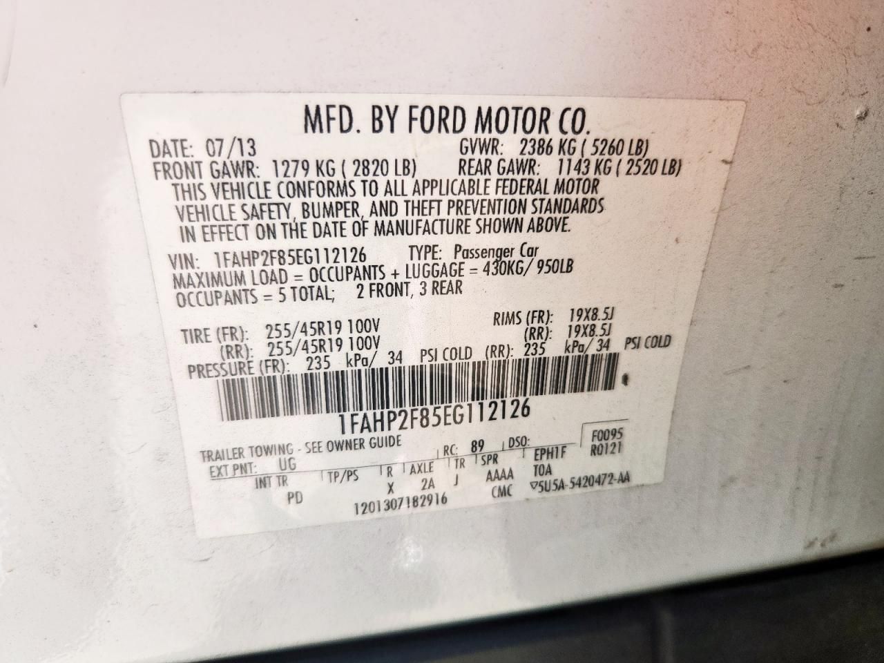 2014 Ford Taurus Limited