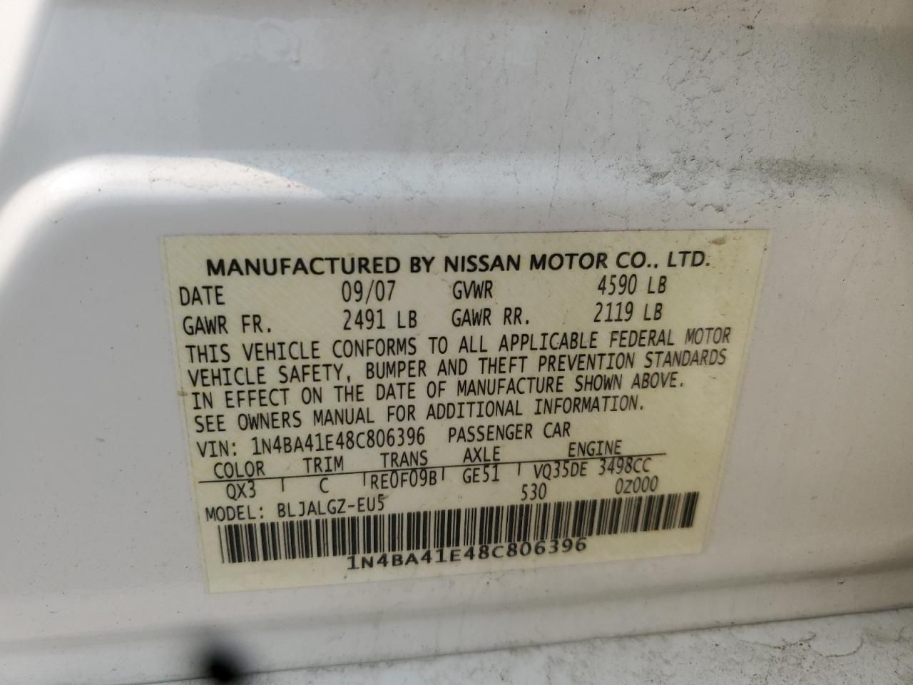 2008 Nissan Maxima se