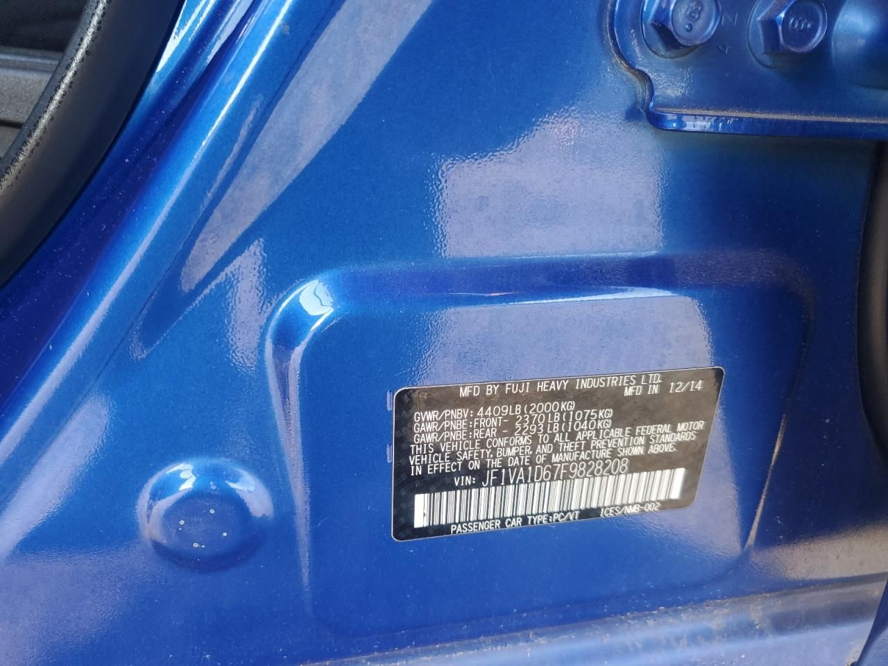 2015 Subaru Wrx Premium