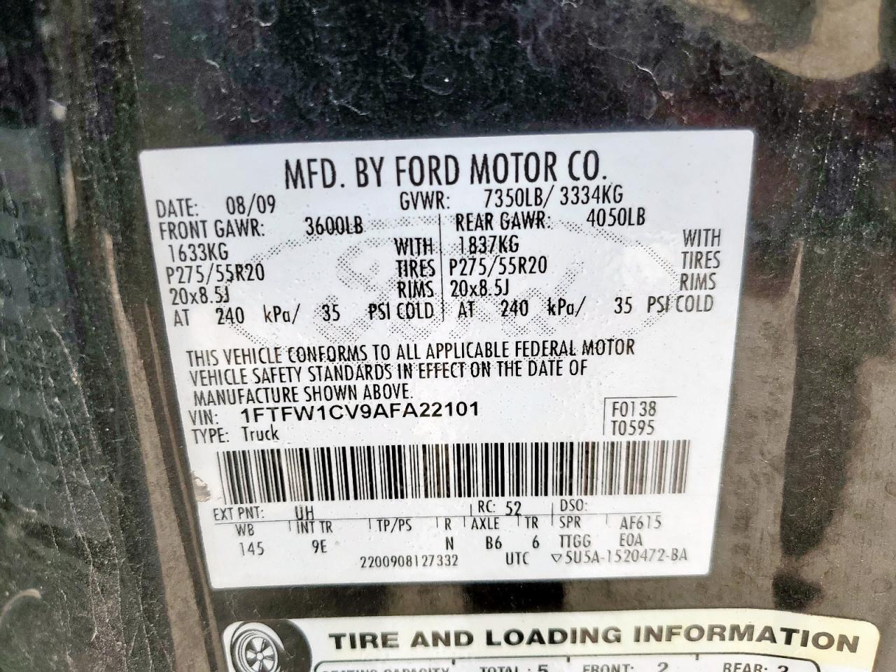 2010 Ford F150 Supercrew