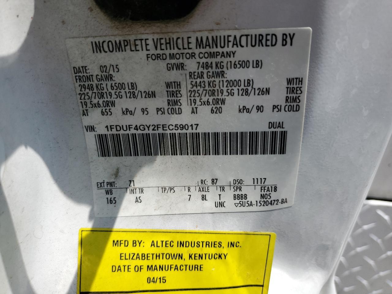 2015 Ford F450 Super Duty