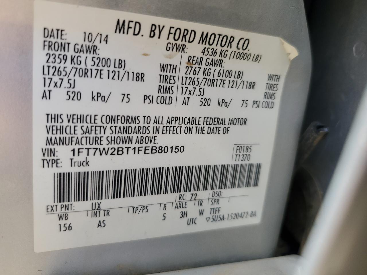 2015 Ford F250 SD Flatbed