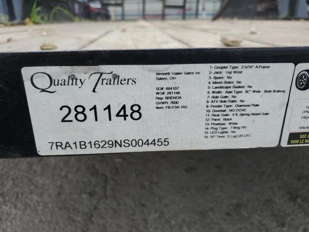 2022 Qualiilers 2022 Quality Utility Trailer