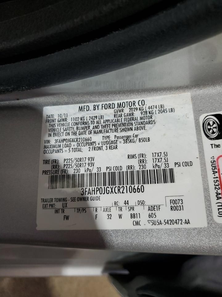 2012 Ford Fusion sel