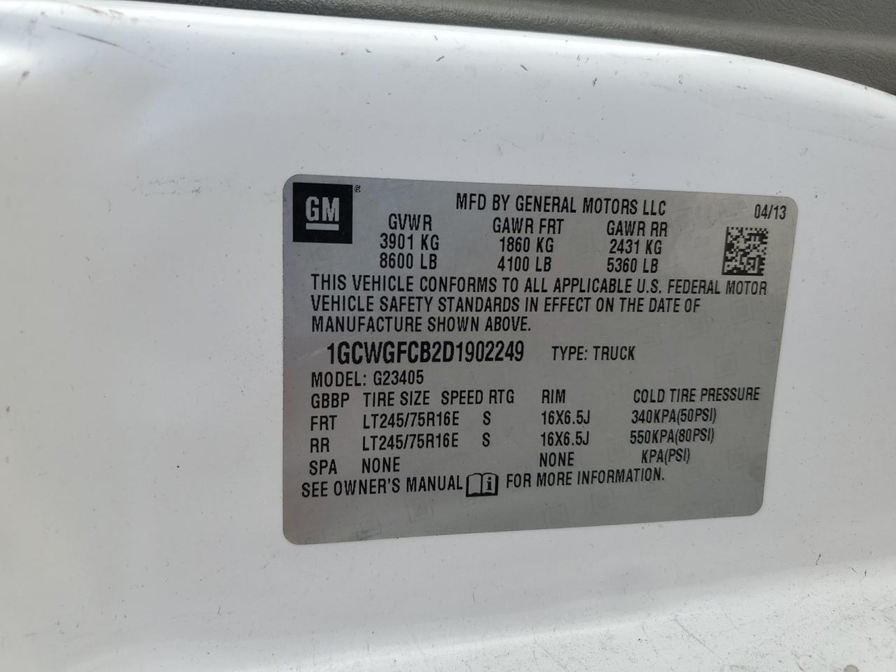 2013 Chev Express G2500