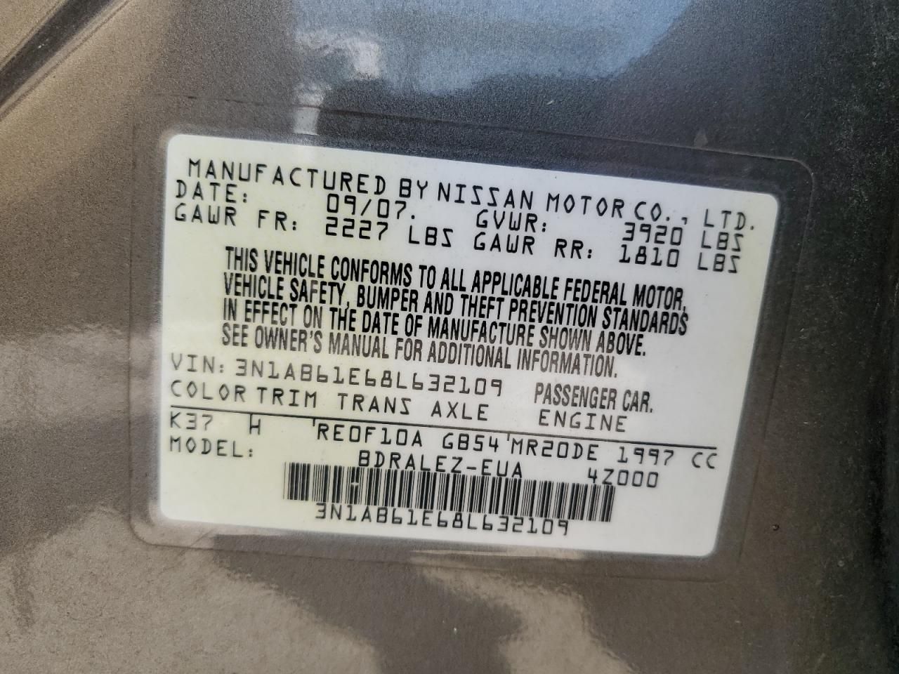 2008 Nissan Sentra 2.0