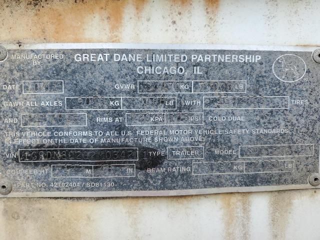 2002 Great Dane Flatbedtrl