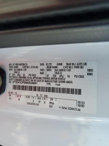 2022 Ford F150 Super cab