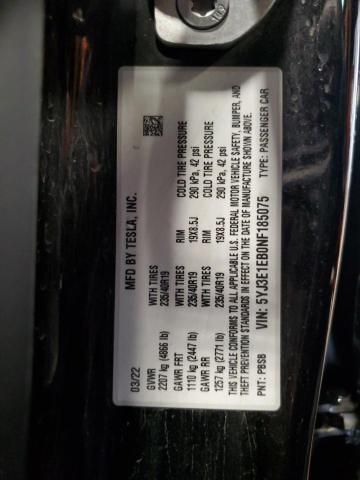 2022 Tesla Model 3