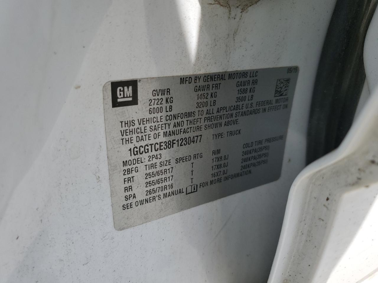 2015 Chevrolet Colorado Z71 Z71