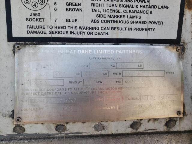 2005 Great Dane 7011TZ-1SLT Refrigerated Van Trailer