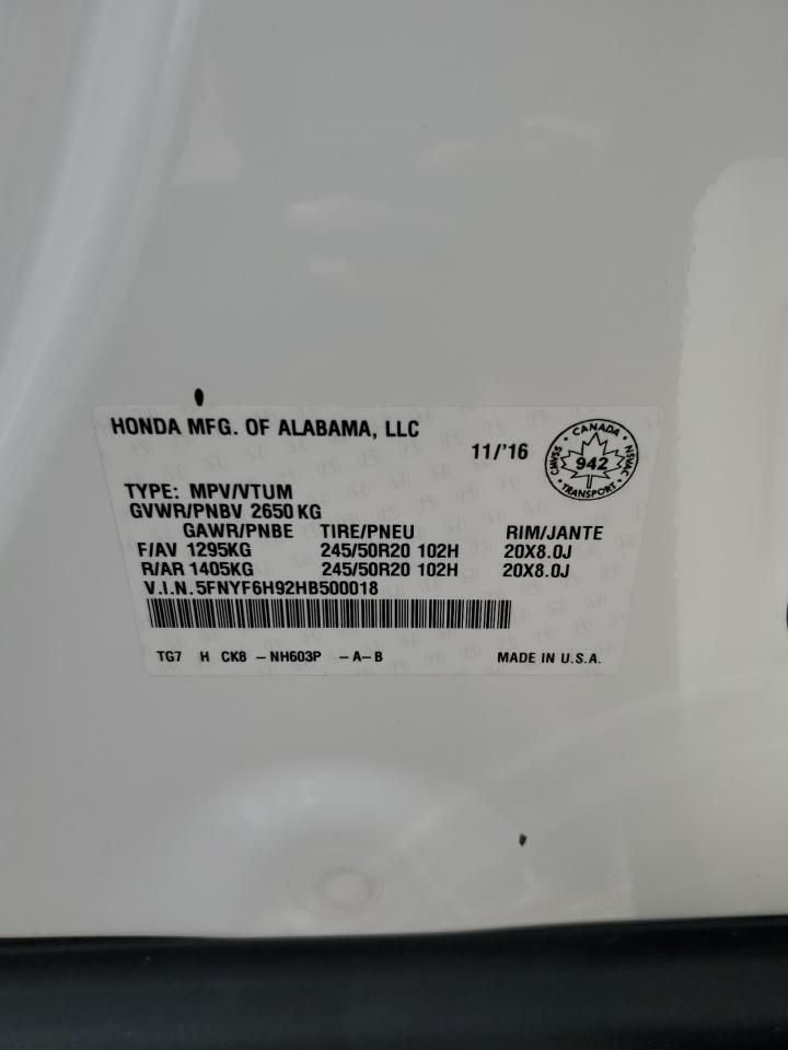 2017 Honda Pilot Touring