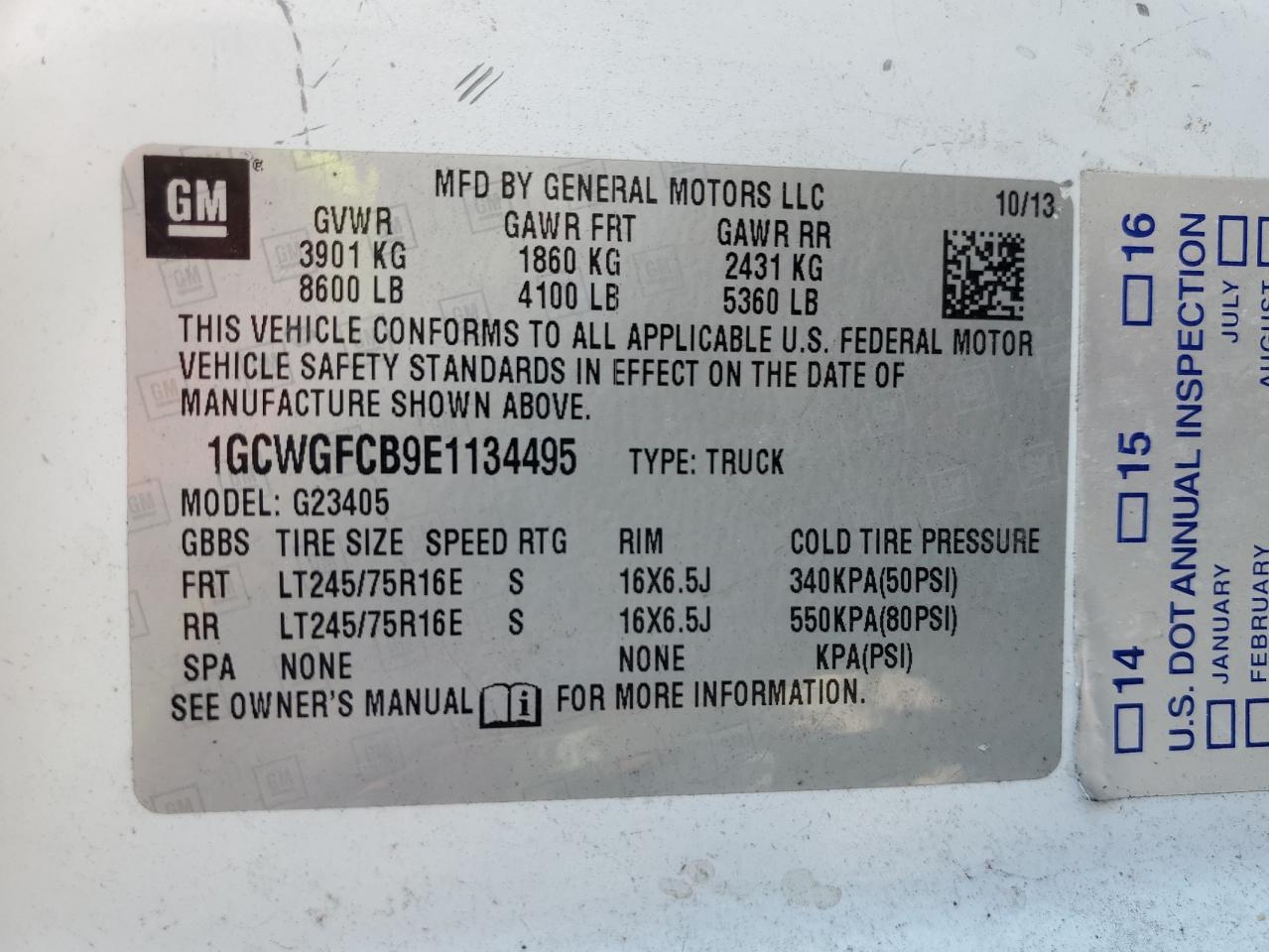 2014 Chevrolet Express G2500