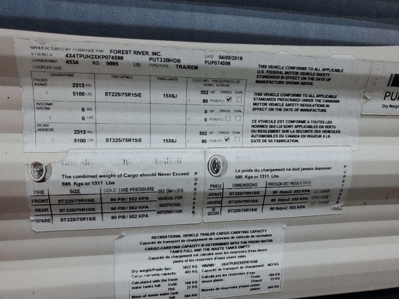 2019 Forest River Puma Towables