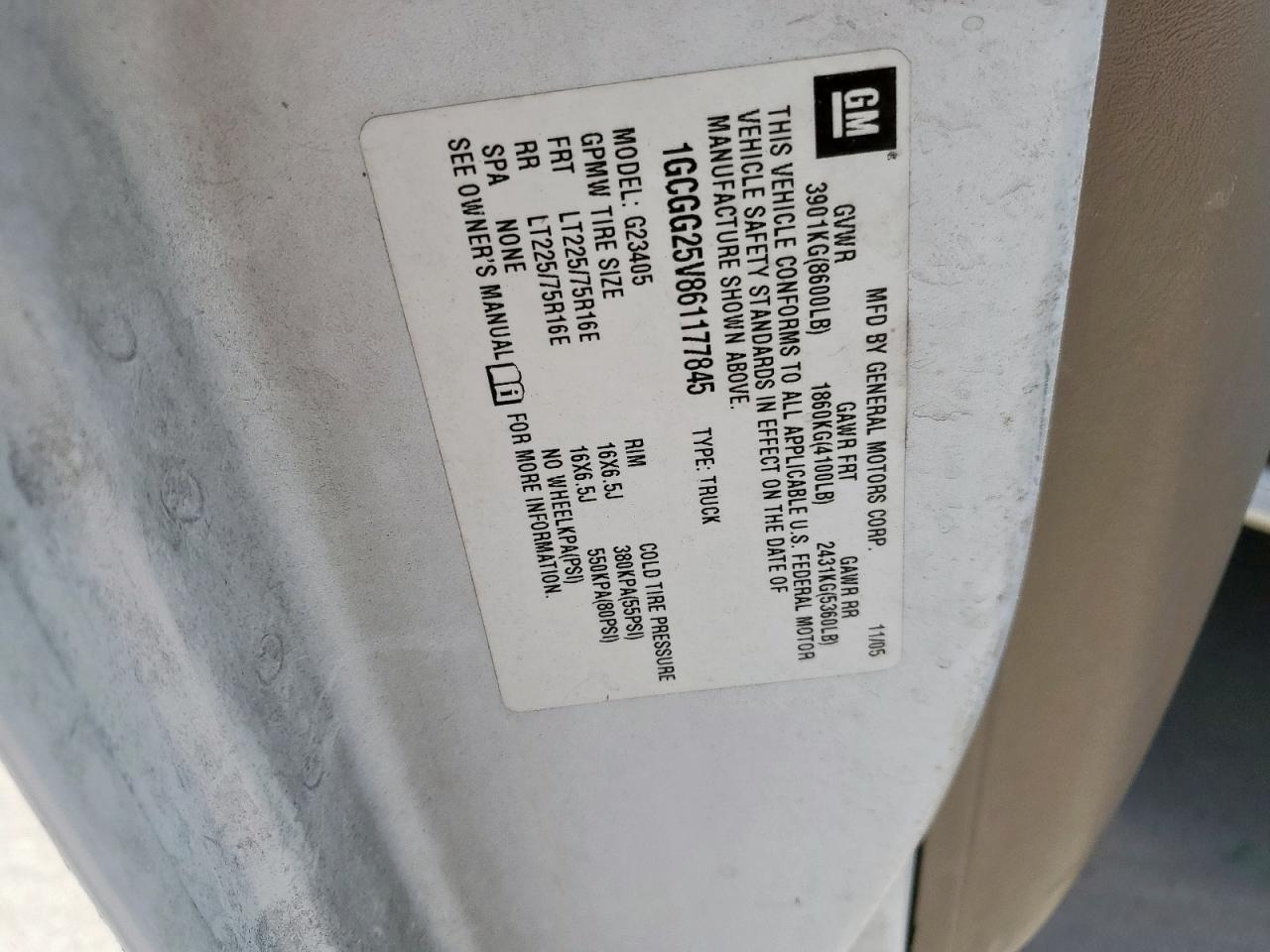 2006 Chevrolet Express G2500