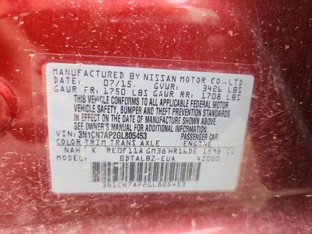 2016 Nissan Versa S