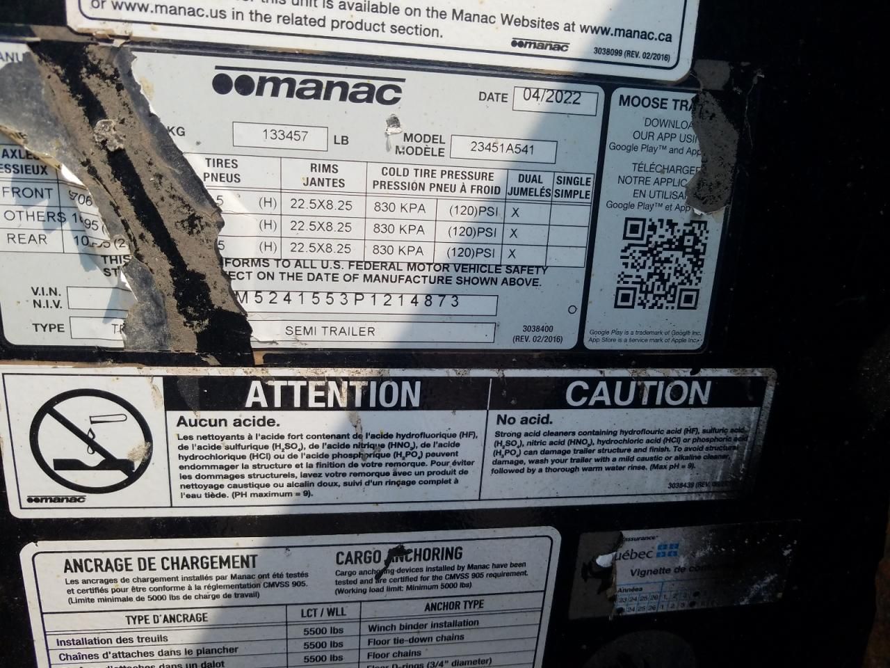 2023 Manac Inc Trailer