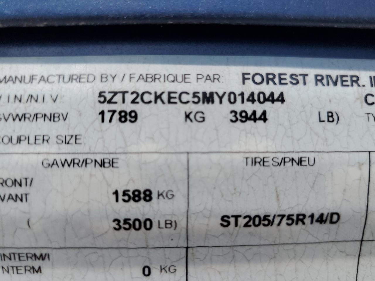 2021 Forest River 2021 Wildwood Wolf PUP