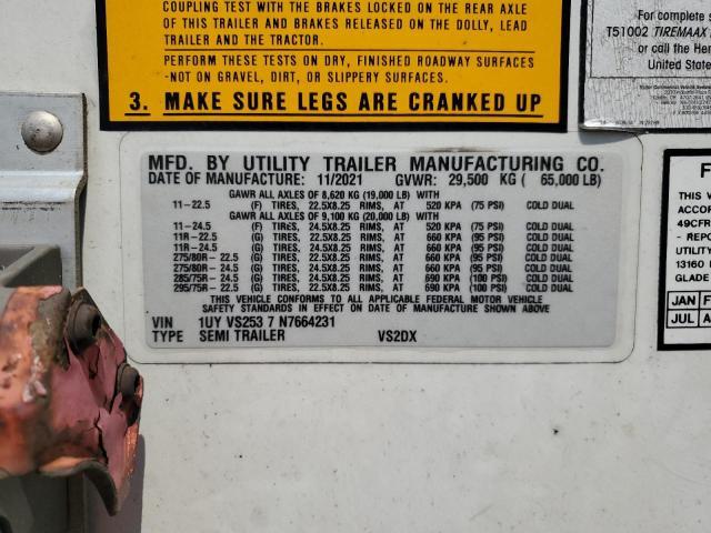 2002 Utility 2022 Utility 53 ft dry