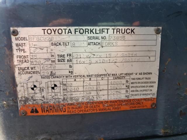 2016 Toyota Forklift