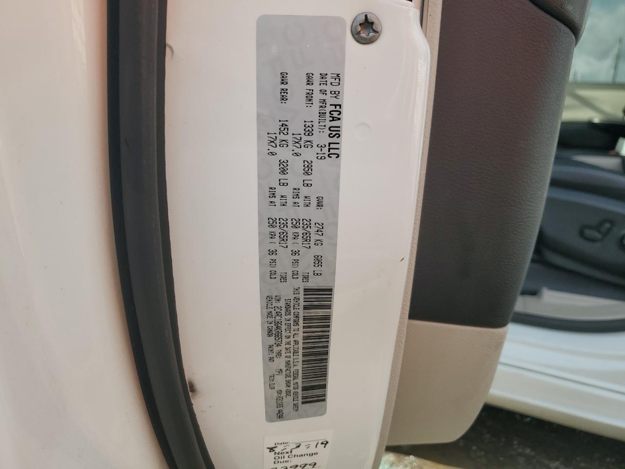 2019 Chrysler Pacifica Touring l