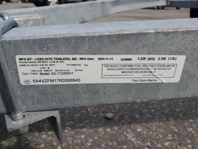 2024 Load Rite 5S-172200VT Boat Trailer