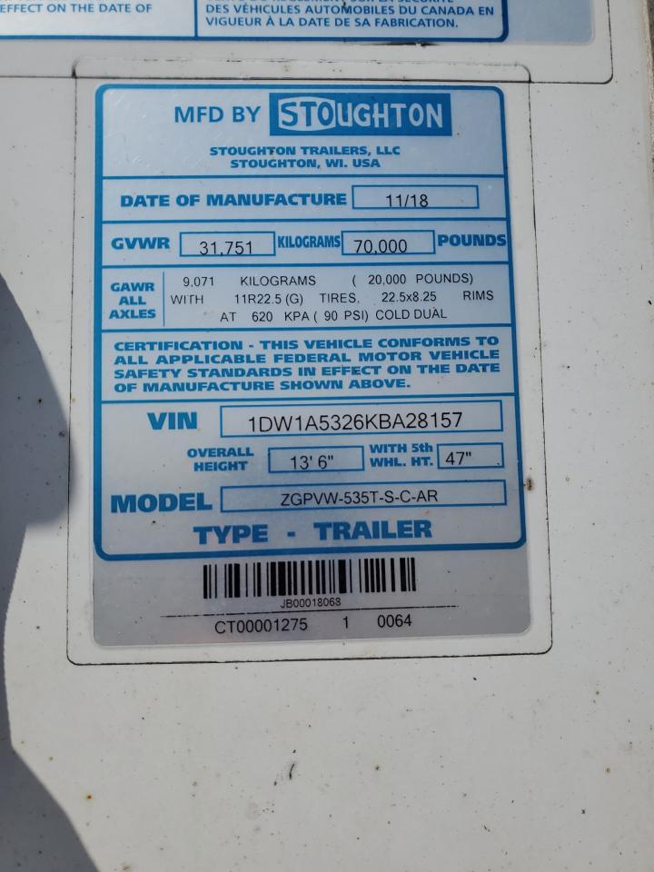 2020 Stoughton 53 Trailer