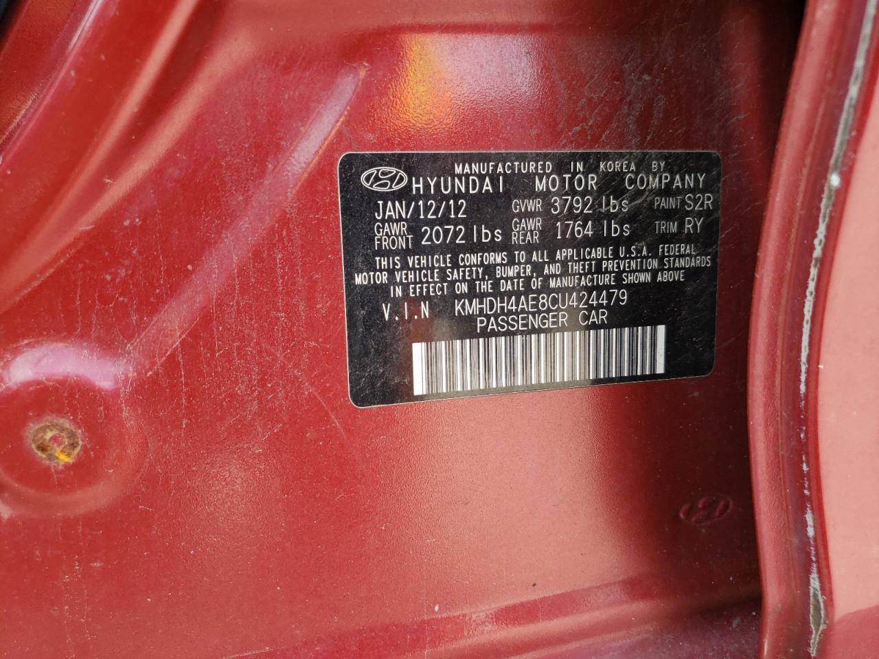 2012 Hyundai Elantra Limited