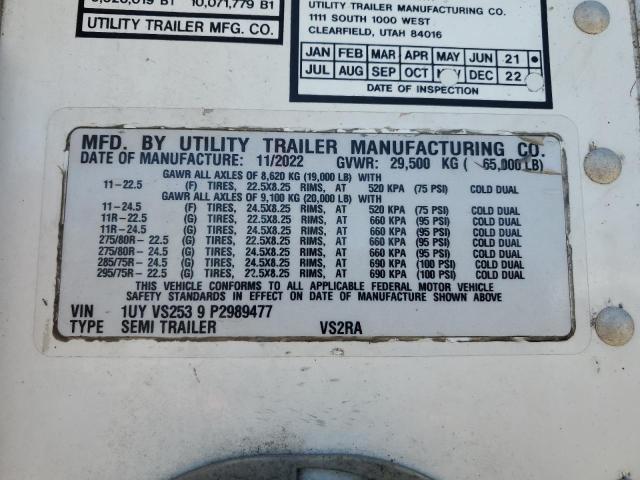 2023 Utility VS2RA Refrigerated Van Trailer