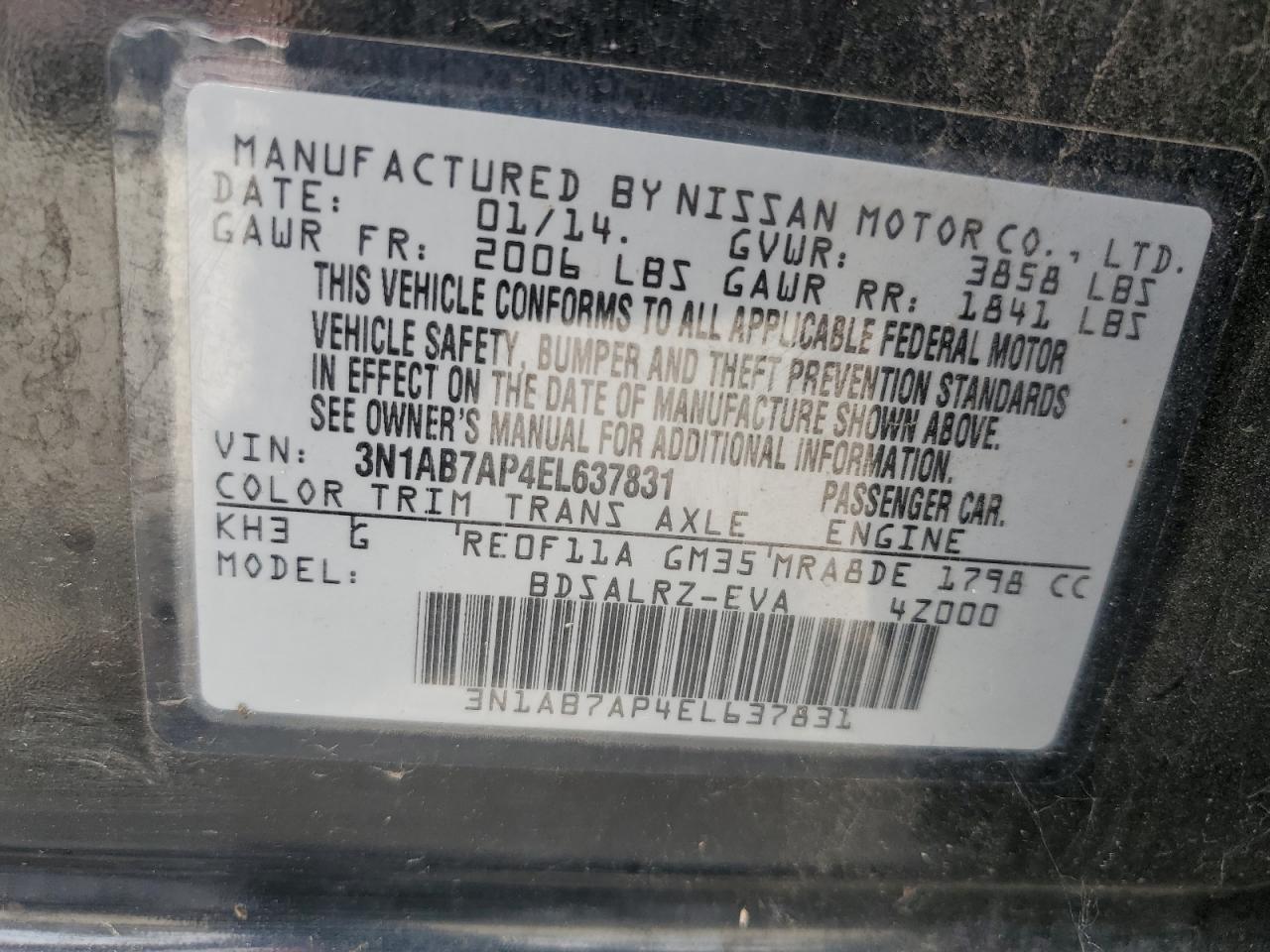 2014 Nissan Sentra s